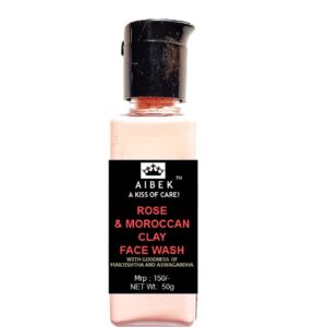 Rose and Moroccan Clay Face Wash - Gentle cleanser for radiant skin.