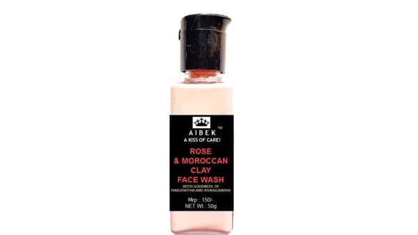 Rose and Moroccan Clay Face Wash - Gentle cleanser for radiant skin.