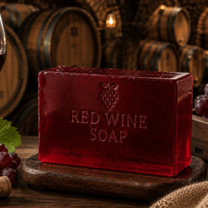 Red Wine Handmade Soap Bar for Youthful-Looking, Smooth and Radiant Skin