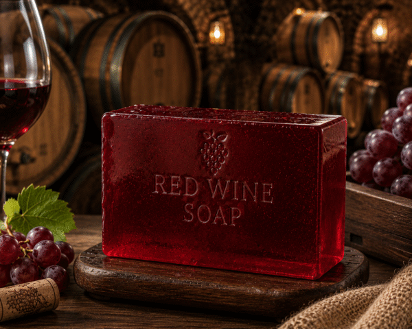 Red Wine Handmade Soap Bar for Youthful-Looking, Smooth and Radiant Skin