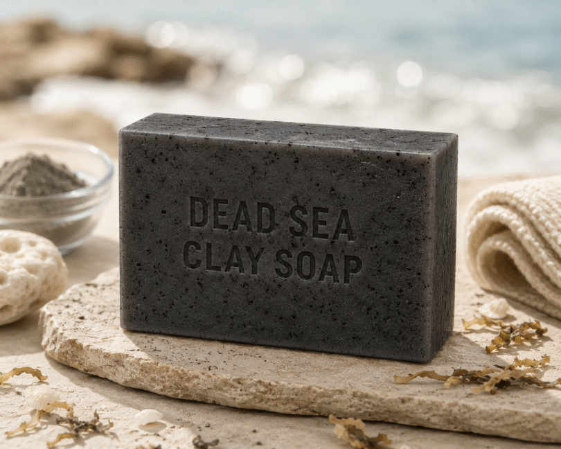 Dead Sea Clay & Coffee Granules Soap Dead Sea Clay and Coffee Granules Handmade Soap Bar for Skin Renewal and Natural Radiance