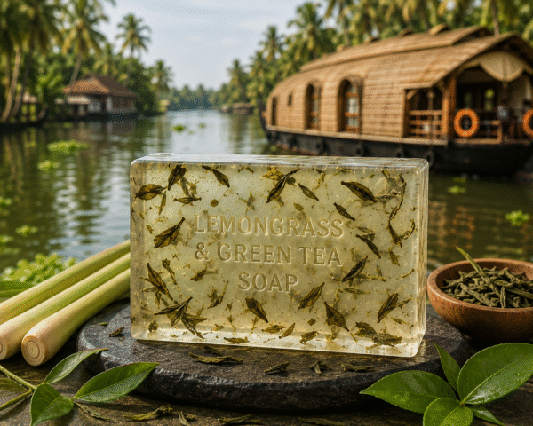 Natural lemongrass and green tea handmade soap